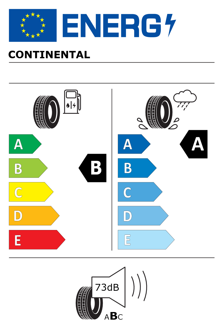 Etichetta energetica per Pneumatico CONTINENTAL 265/40 R20 104Y SportContact 7 * BMW FR XL