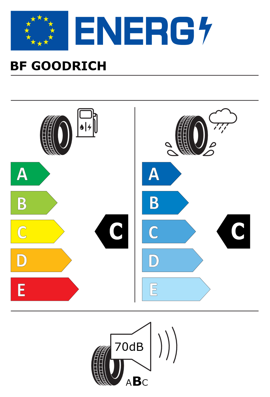 Etichetta energetica per Pneumatico BF GOODRICH 235/65 R17 108H G-FORCE WINTER2 SUV M+S XL