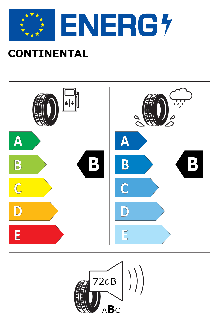 Etichetta energetica per Pneumatico CONTINENTAL 245/45 R19 102H WinterContact 8 S M+S * BMW FR XL