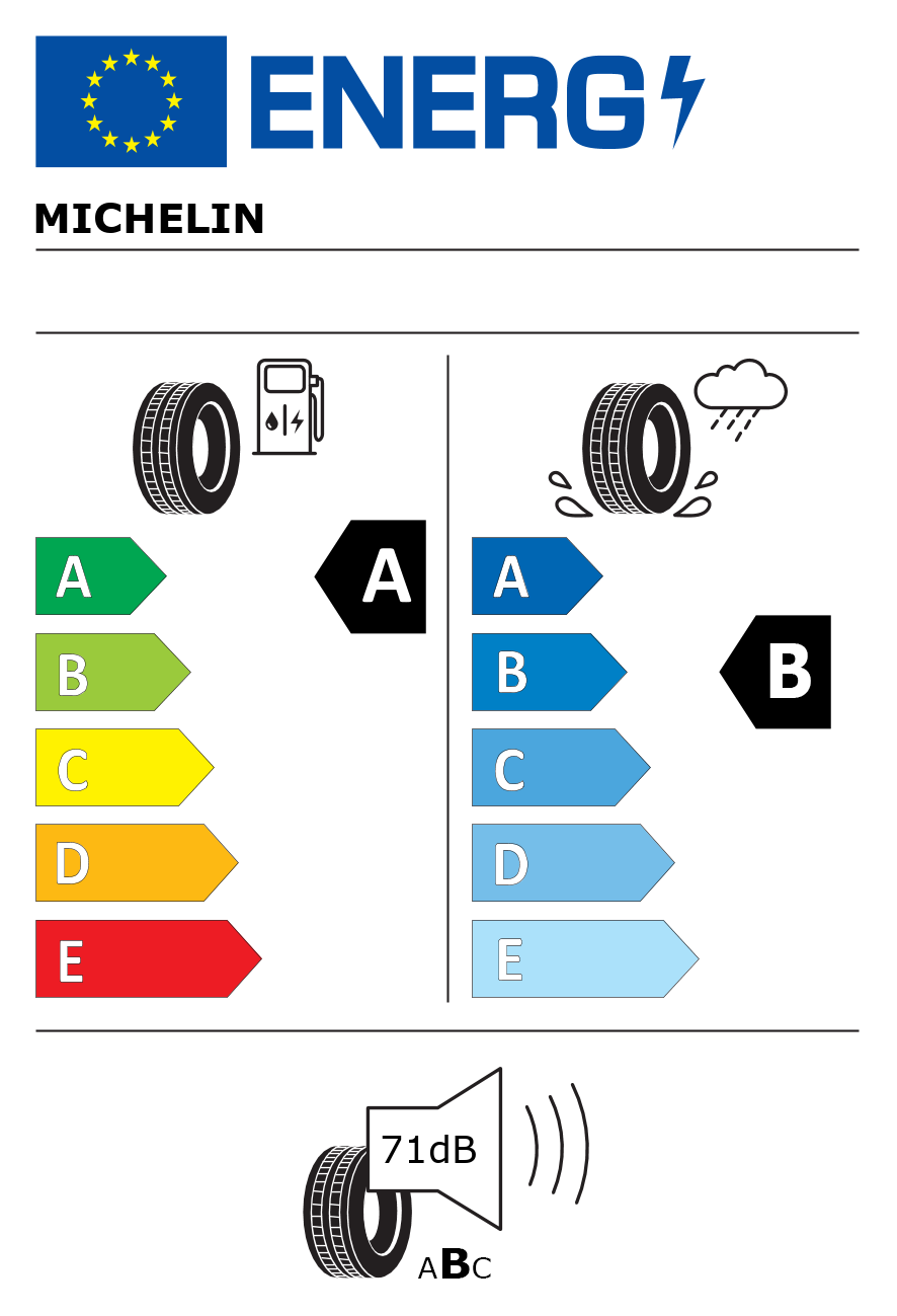 Etichetta energetica per Pneumatico MICHELIN 265/45 R21 108H PRIMACY 5 ENERGY FR VOLVO XL